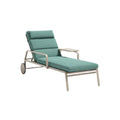 Modern Adjustable Chaise Lounge with Cushion and Side Table